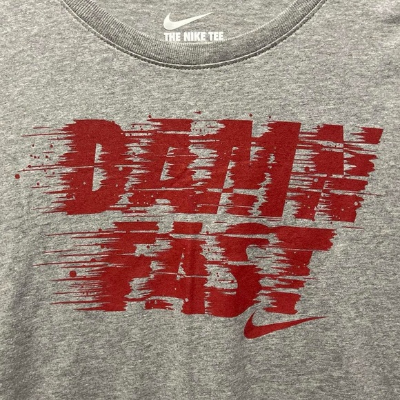Nike damn fast motion front spell out graphic casual activewear sports T-shirt - Picture 2 of 4